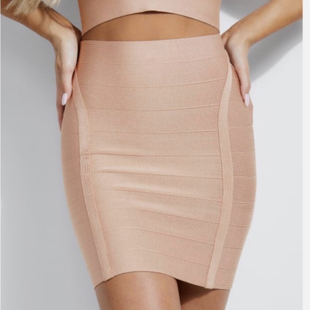 Guess Elegant Tan Bandage Skirt size XS